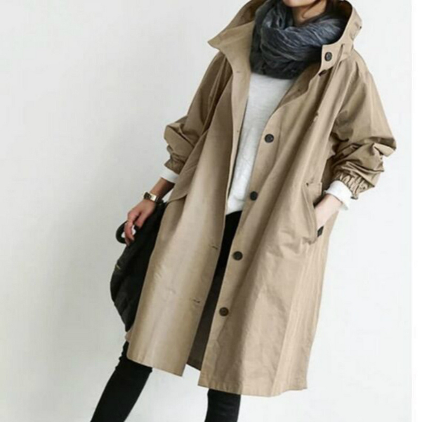 Women's Trench Coat | Long Hooded