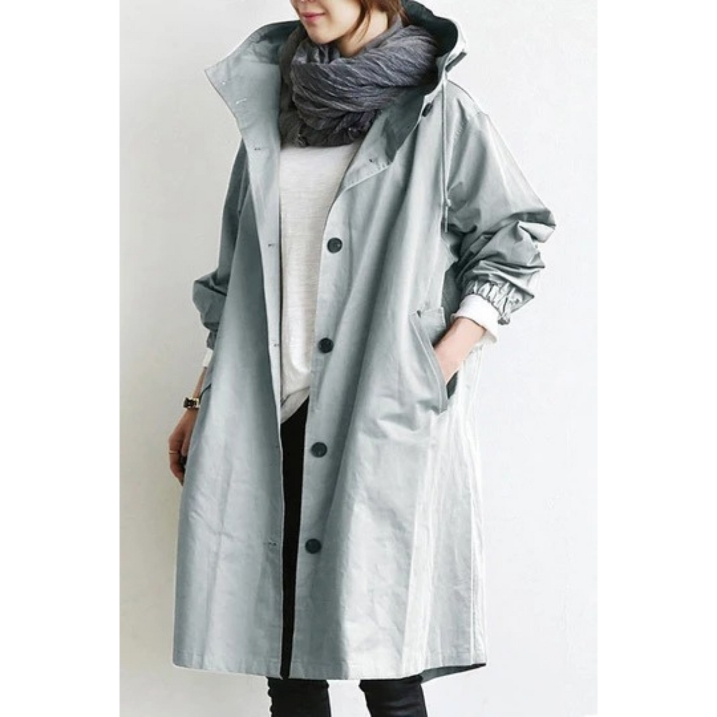 Women's Trench Coat | Long Hooded