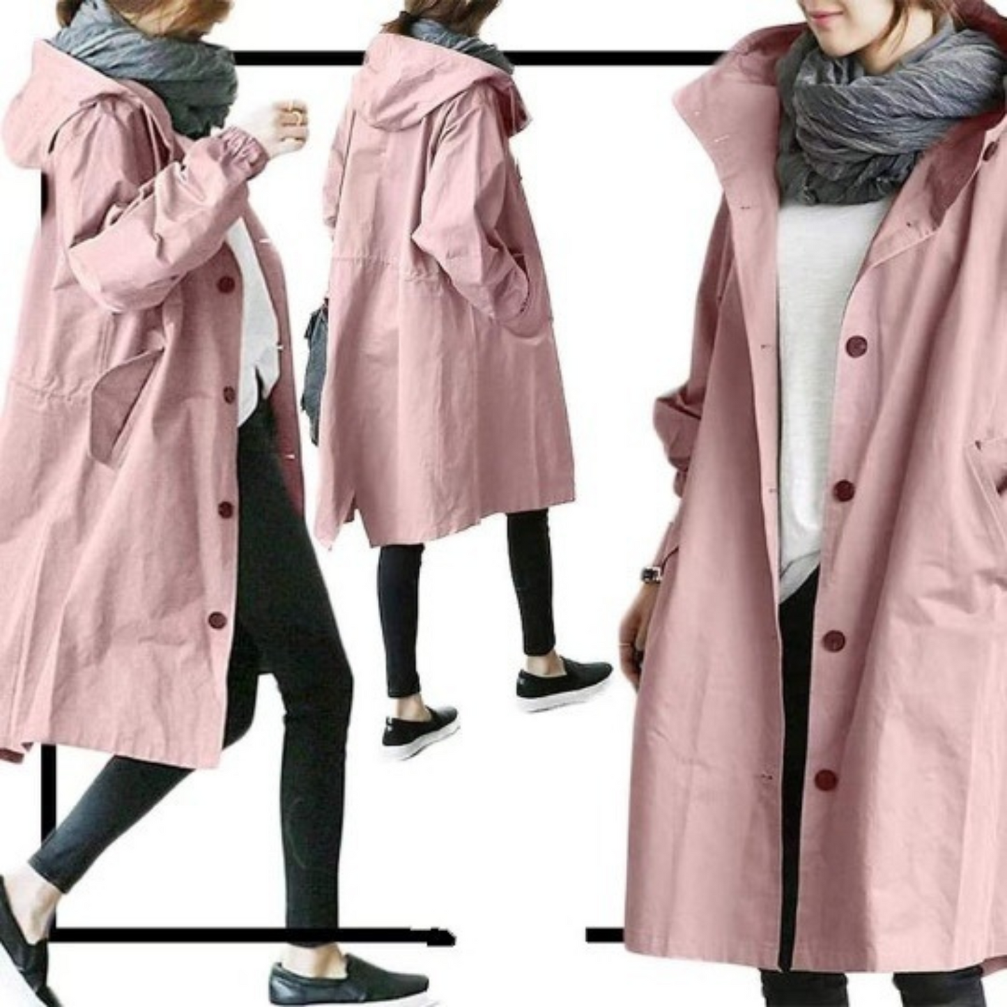 Women's Trench Coat | Long Hooded
