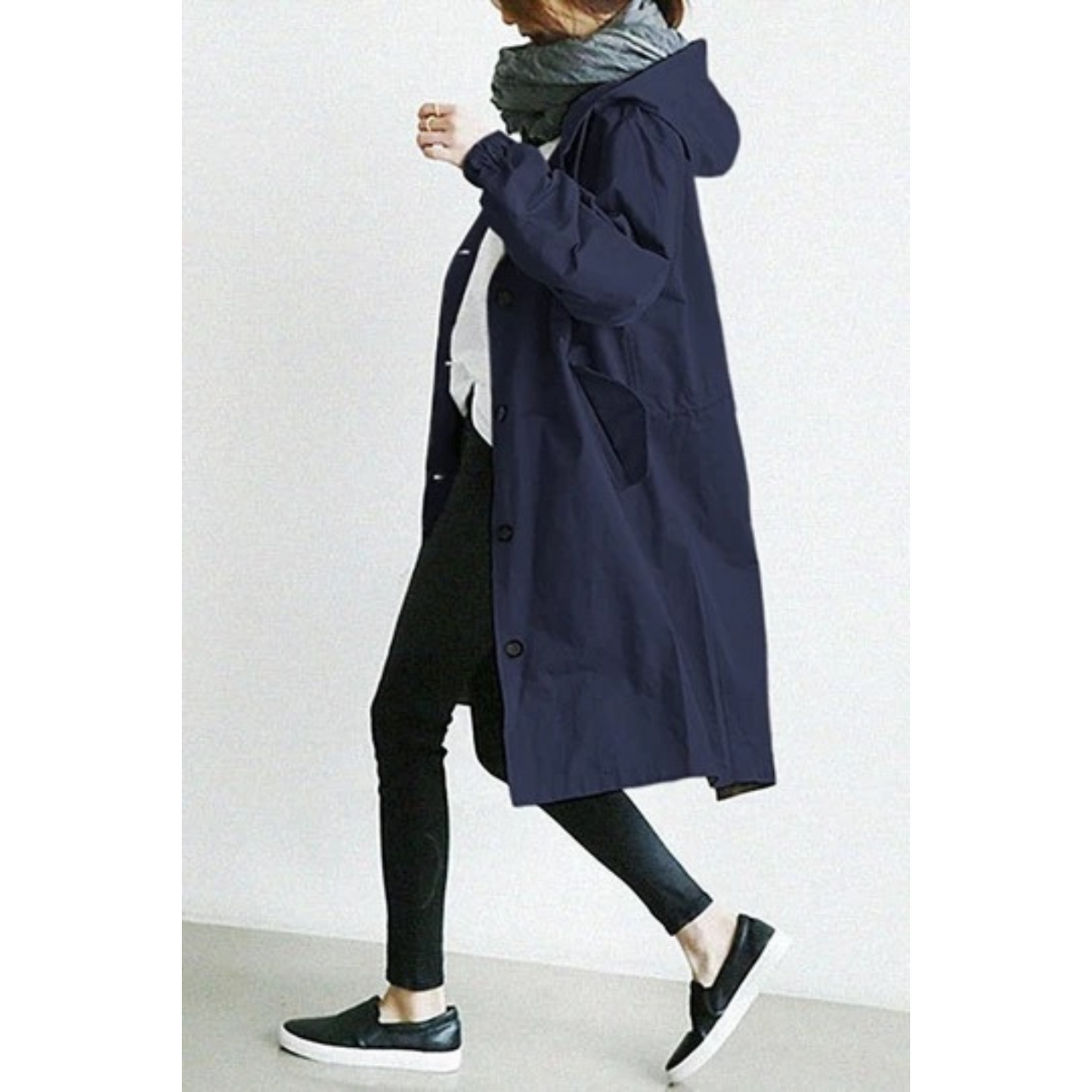 Women's Trench Coat | Long Hooded