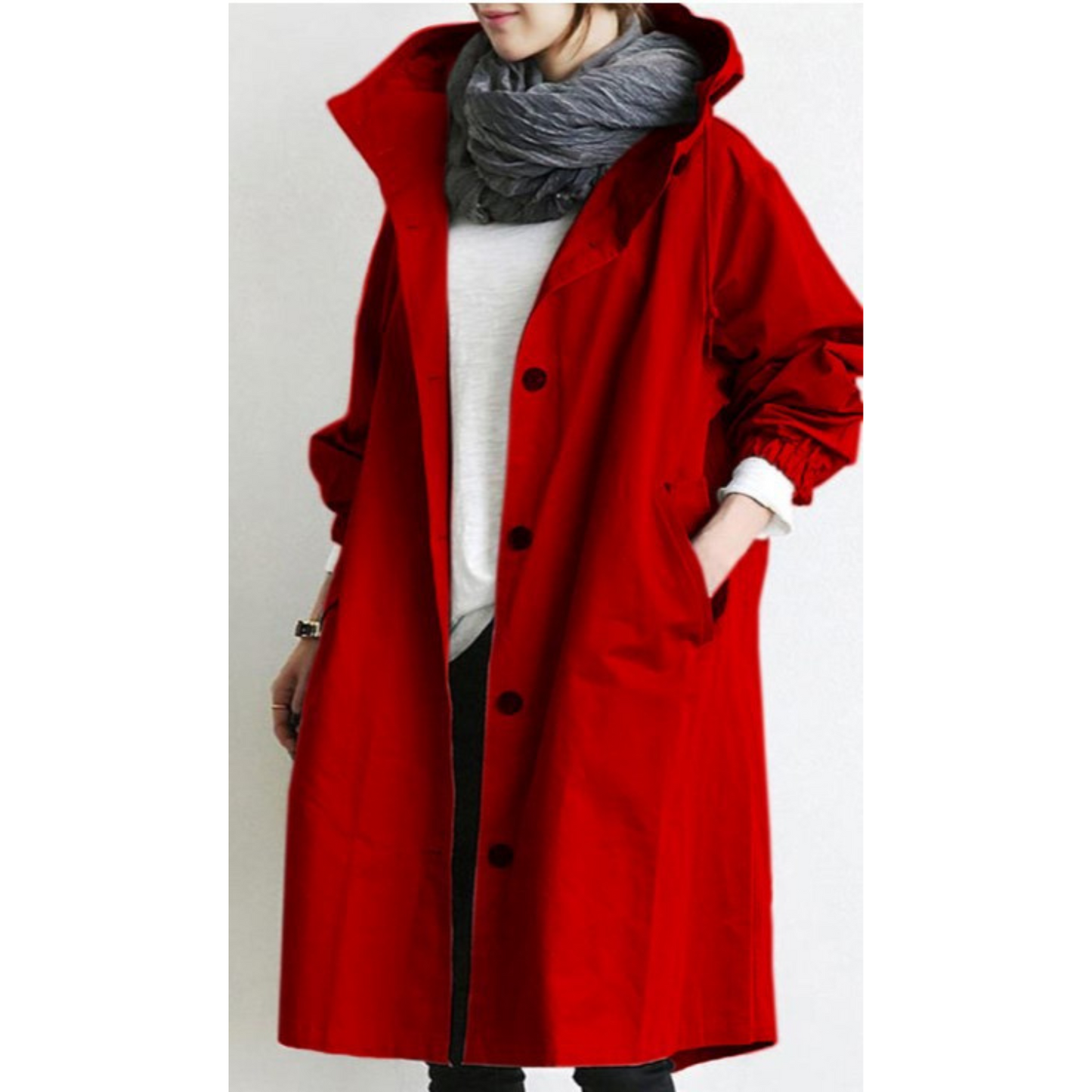 Women's Trench Coat | Long Hooded