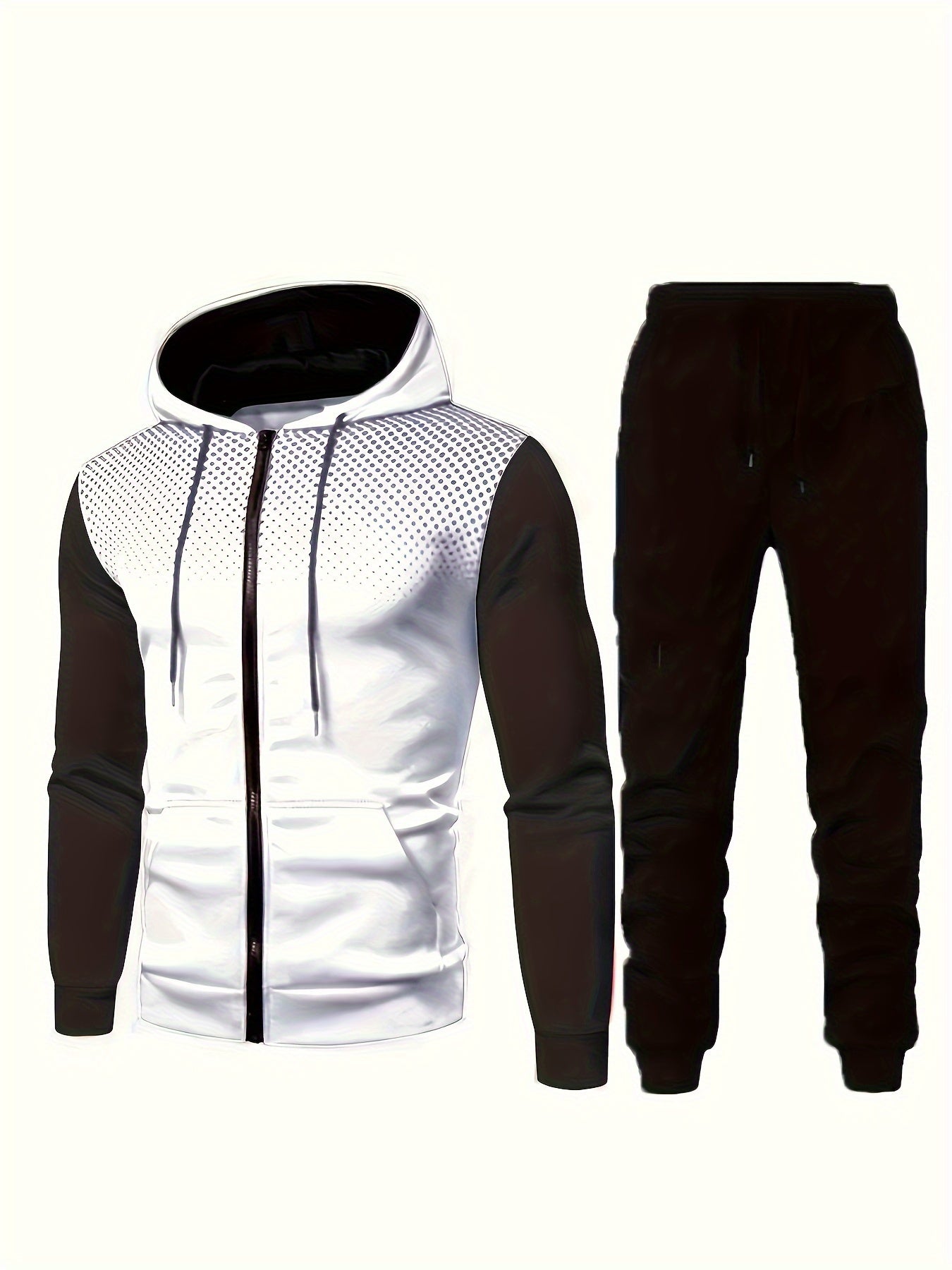 Casual men's tracksuit with hood