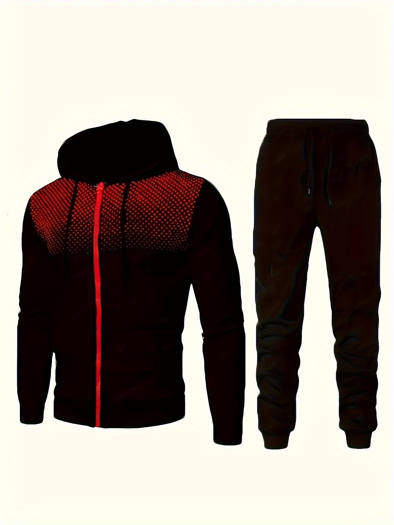 Casual men's tracksuit with hood