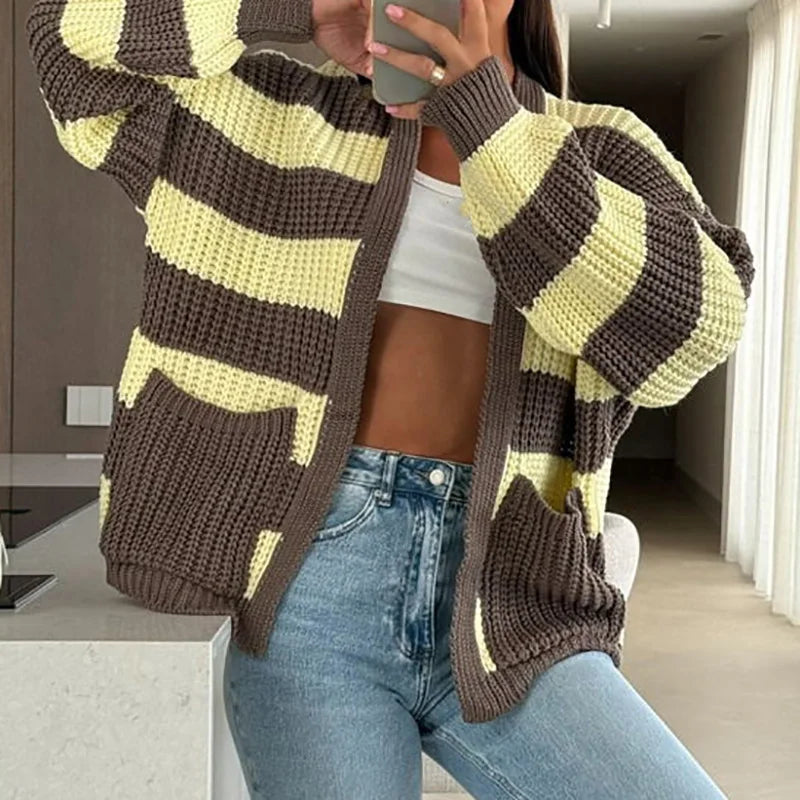Casual V-neck women's sweater