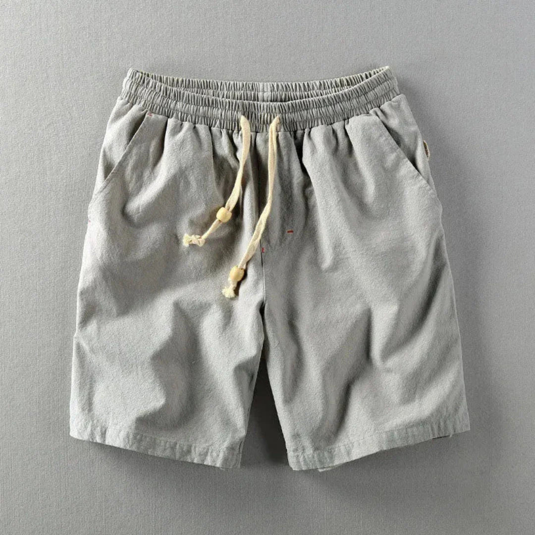 Lee Drawstring Waist Linen Shorts Unisex Breathable With Pockets Lightweight Casual Summer Wardrobe Essential