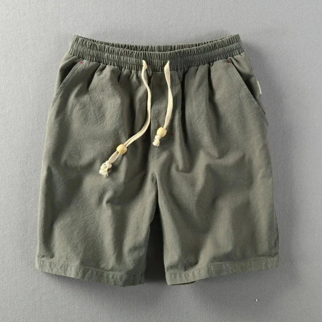 Lee Drawstring Waist Linen Shorts Unisex Breathable With Pockets Lightweight Casual Summer Wardrobe Essential