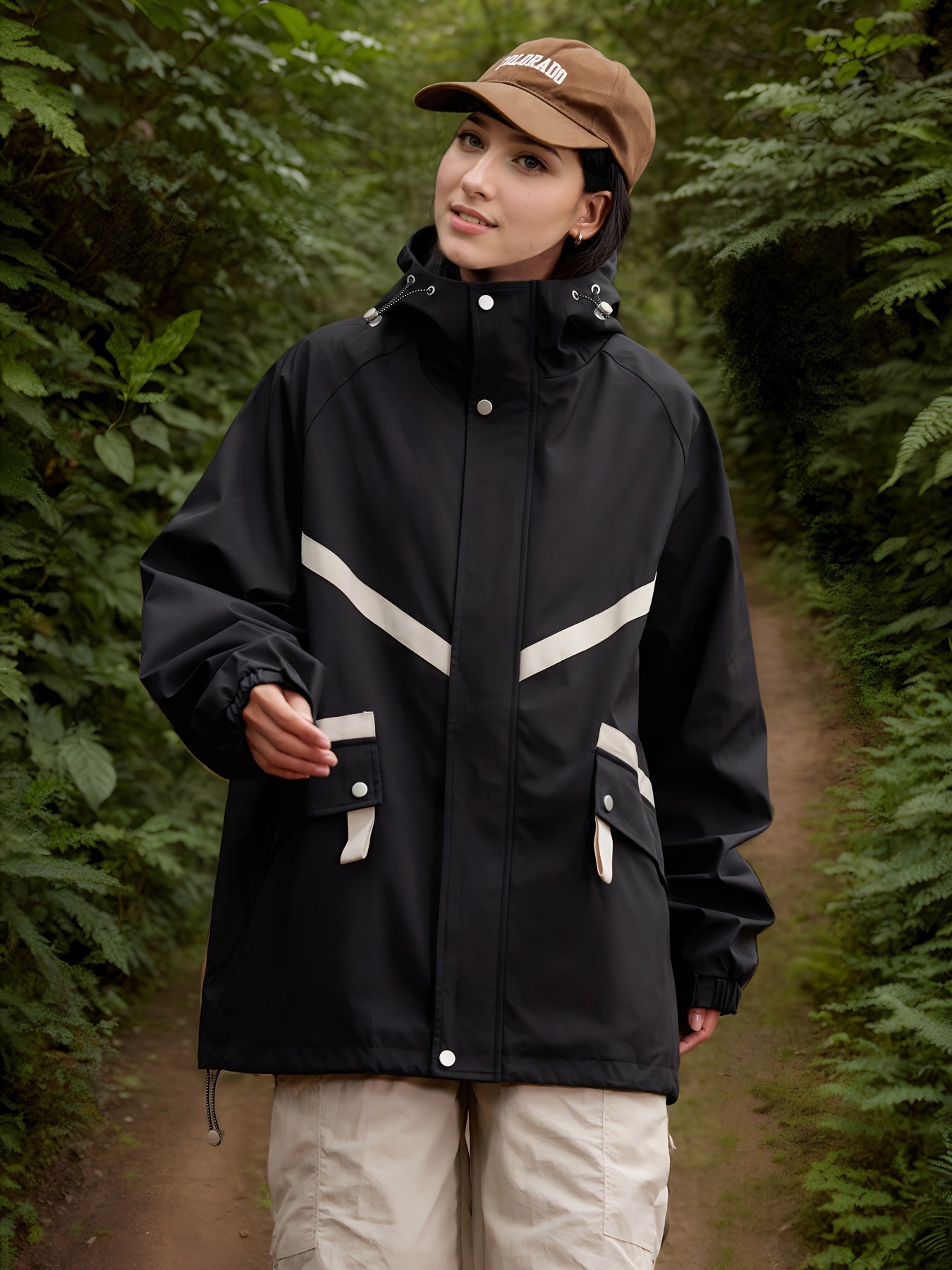 Lotte Womens Lightweight Waterproof Hooded Jacket For Rain Protection And Comfort