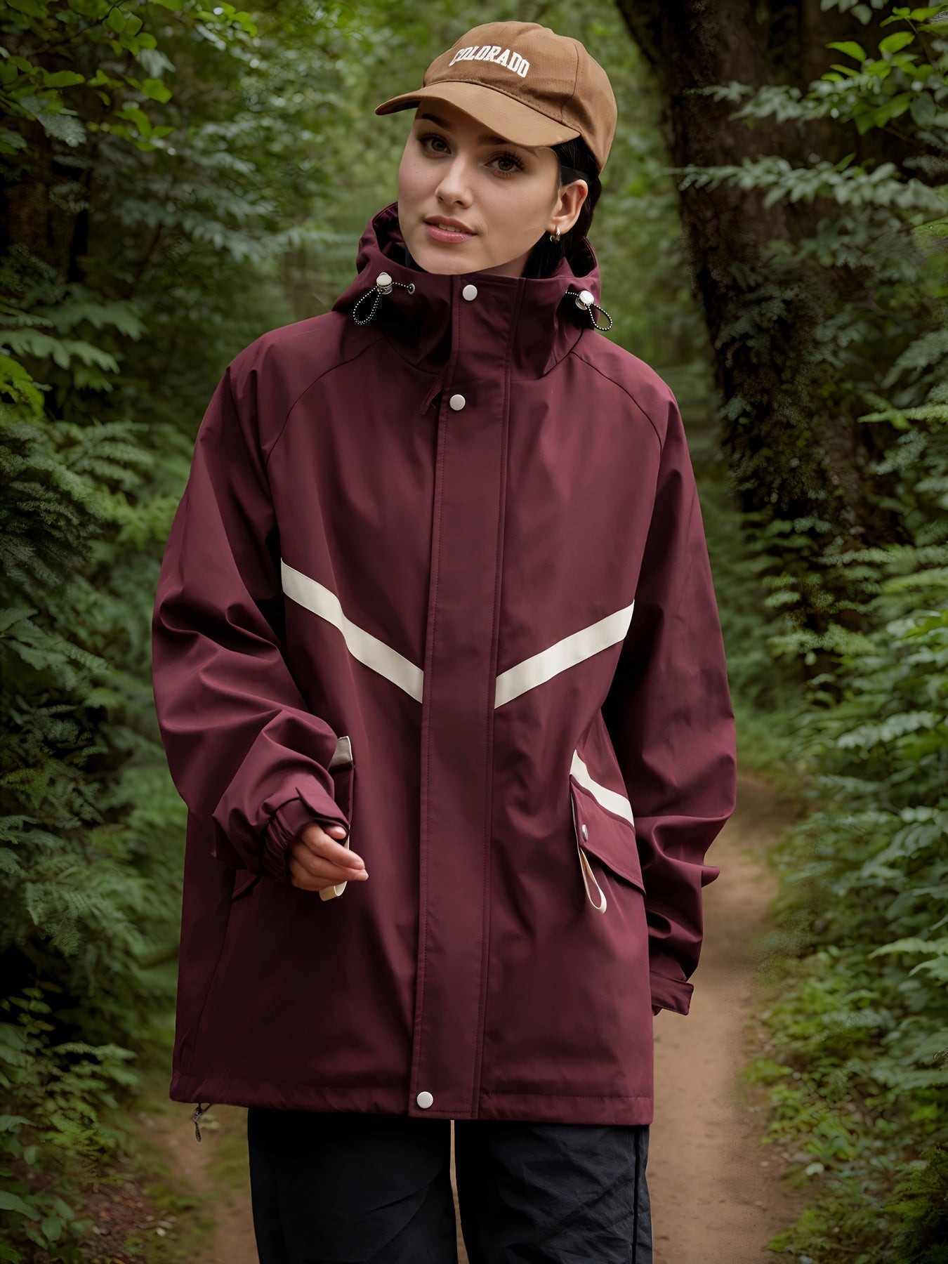 Lotte Womens Lightweight Waterproof Hooded Jacket For Rain Protection And Comfort