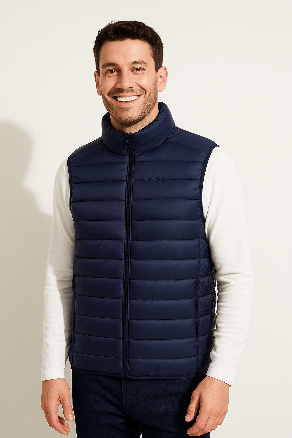 UltraLight Quilted Nylon Vest For Men Breathable Layering Essential For Transitional Seasons