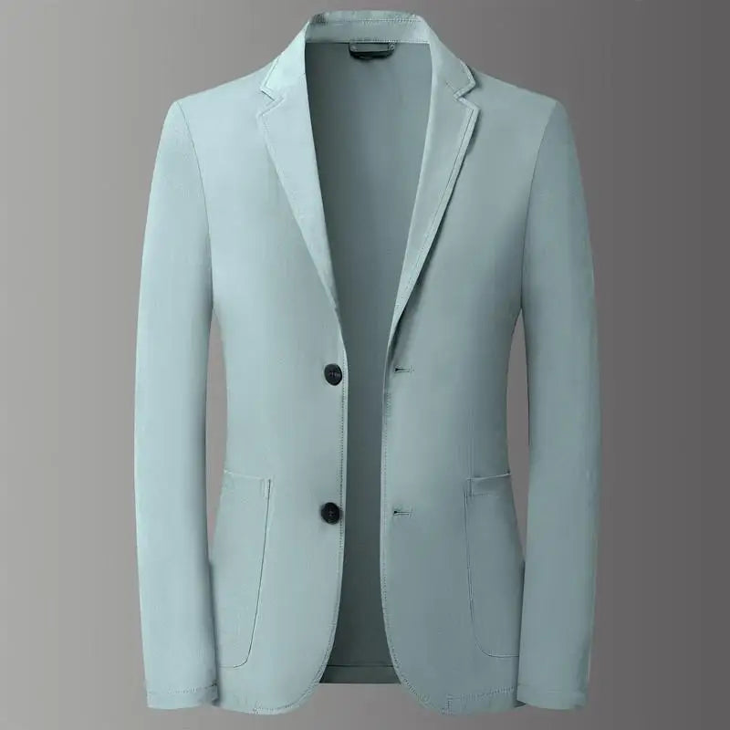Lightweight Men's Blazer With Ice Crepe Fabric For Sun Protection And Comfort Casual Spring Summer Wear