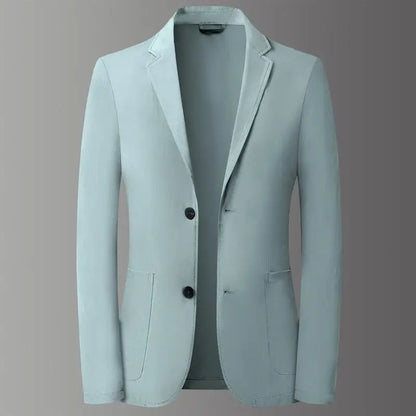 Lightweight Men's Blazer With Ice Crepe Fabric For Sun Protection And Comfort Casual Spring Summer Wear