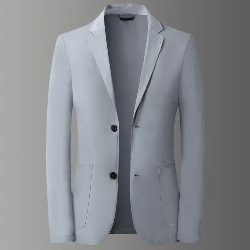 Lightweight Men's Blazer With Ice Crepe Fabric For Sun Protection And Comfort Casual Spring Summer Wear