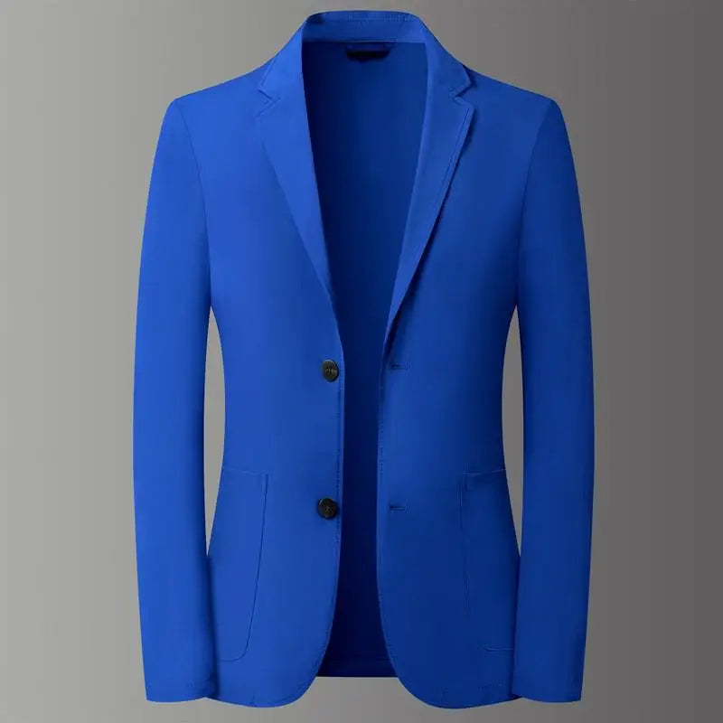 Lightweight Men's Blazer With Ice Crepe Fabric For Sun Protection And Comfort Casual Spring Summer Wear