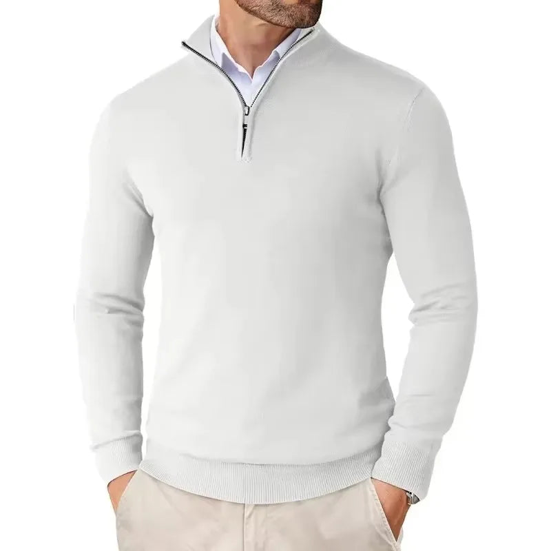 Lightweight Men's Quarter Zip Pullover For Outdoor Enthusiasts, Slim Fit, Easy On Off