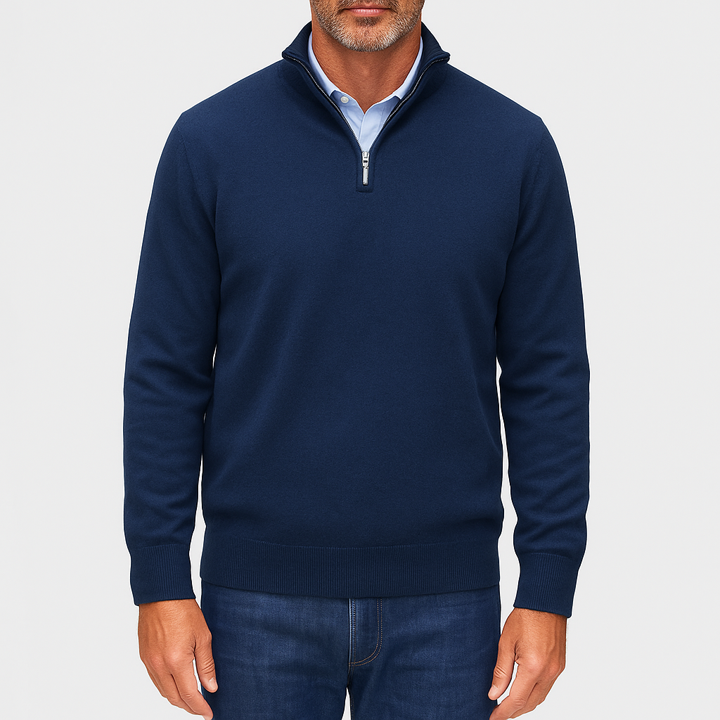 Light Quarter Zip Pullover For Men Breathable Knit Slim Fit Comfort And Layering