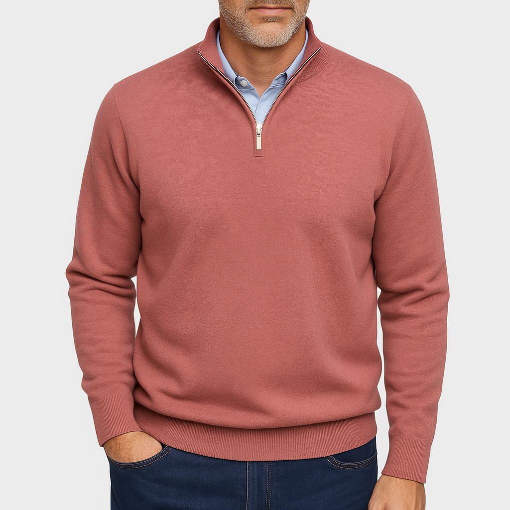 Light Quarter Zip Pullover For Men Breathable Knit Slim Fit Comfort And Layering