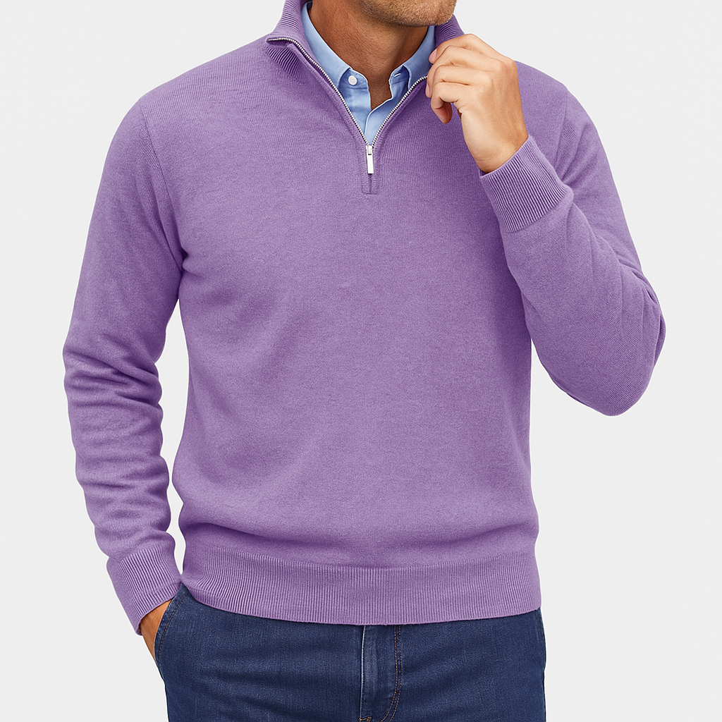 Light Quarter Zip Pullover For Men Breathable Knit Slim Fit Comfort And Layering