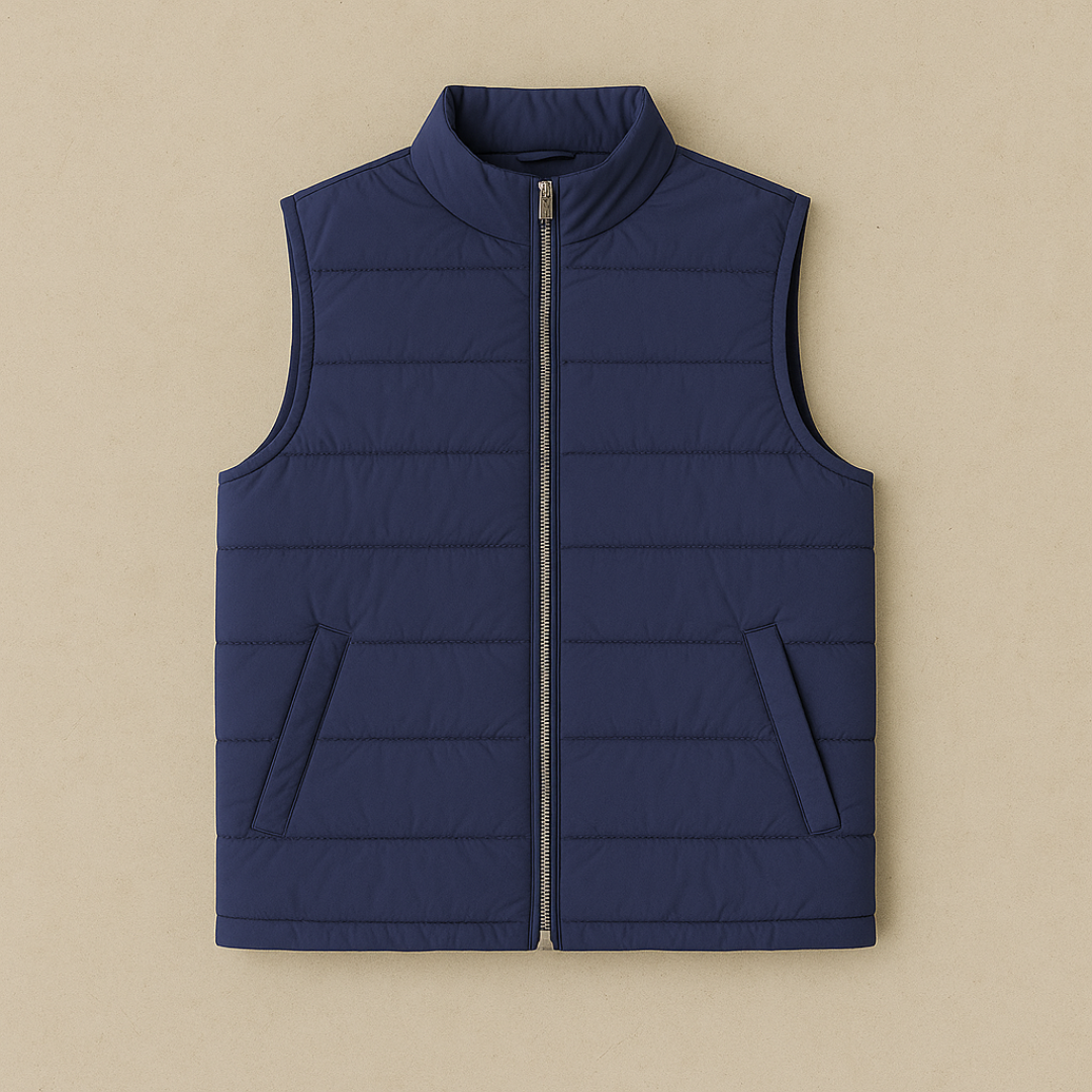 Lightweight Quilted Vest For Men With Lightly Padded Construction For Warmth And Style
