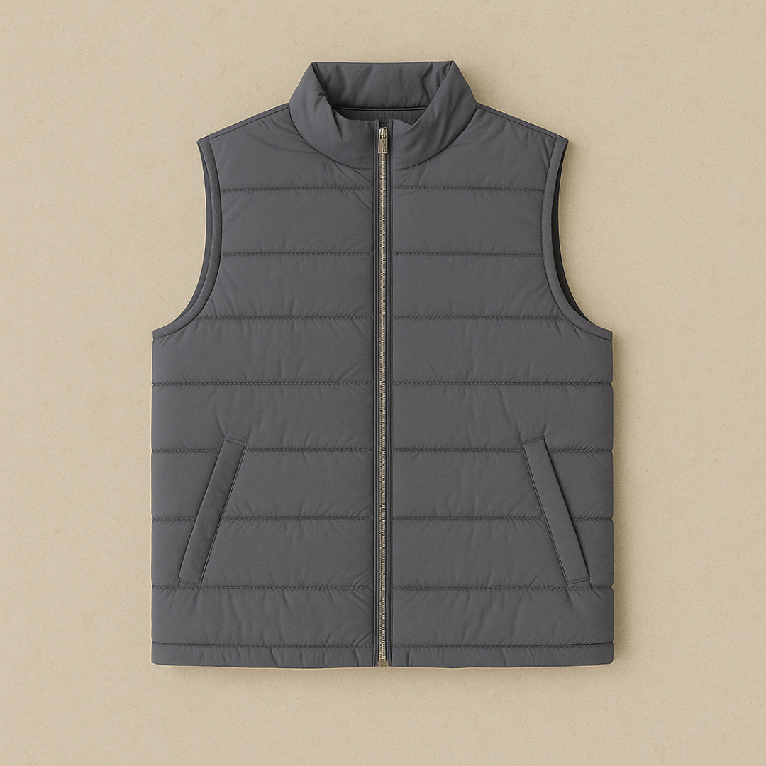 Lightweight Quilted Vest For Men With Lightly Padded Construction For Warmth And Style