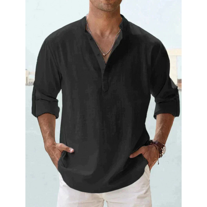 Lightweight Button-Down Shirt For Men Breathable Comfort Versatile Everyday And Formal Wear