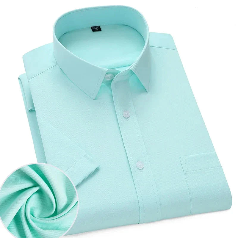 Lightweight Short Sleeve Shirt For Men Wrinkle Free Easy Care Comfort For Modern Professionals