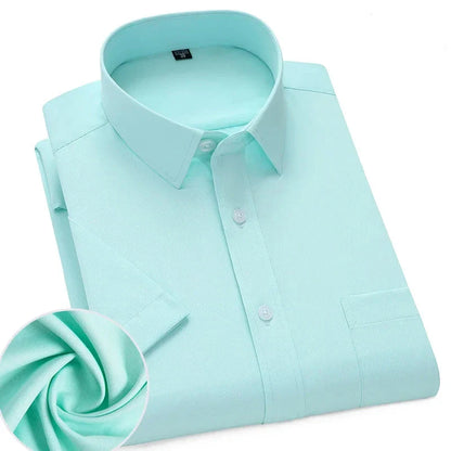 Lightweight Short Sleeve Shirt For Men Wrinkle Free Easy Care Comfort For Modern Professionals