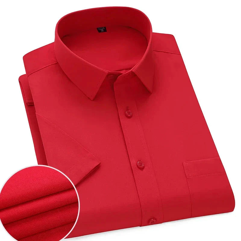 Lightweight Short Sleeve Shirt For Men Wrinkle Free Easy Care Comfort For Modern Professionals
