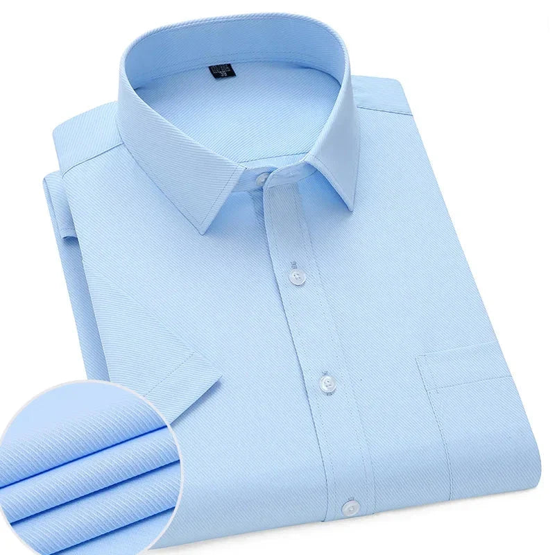 Lightweight Short Sleeve Shirt For Men Wrinkle Free Easy Care Comfort For Modern Professionals