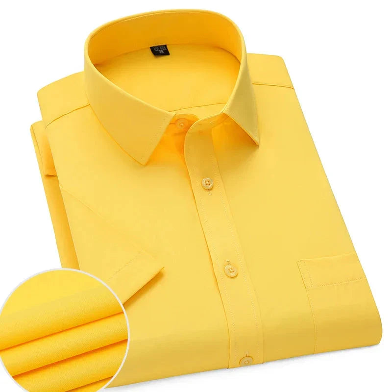 Lightweight Short Sleeve Shirt For Men Wrinkle Free Easy Care Comfort For Modern Professionals