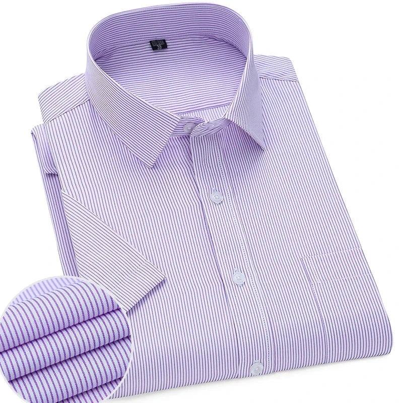 Lightweight Short Sleeve Shirt For Men Wrinkle Free Easy Care Comfort For Modern Professionals
