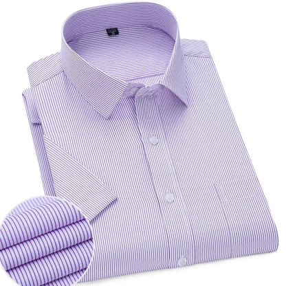 Lightweight Short Sleeve Shirt For Men Wrinkle Free Easy Care Comfort For Modern Professionals