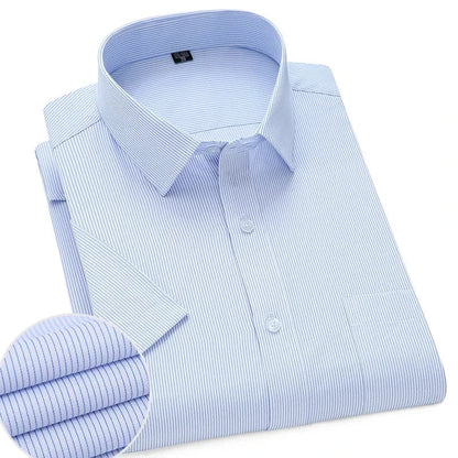 Lightweight Short Sleeve Shirt For Men Wrinkle Free Easy Care Comfort For Modern Professionals