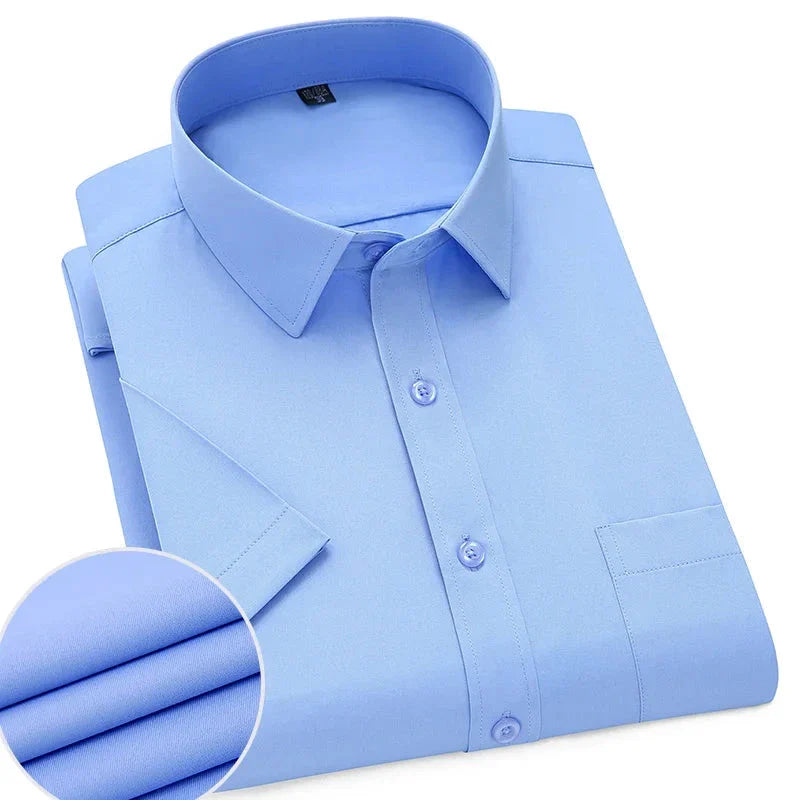Lightweight Short Sleeve Shirt For Men Wrinkle Free Easy Care Comfort For Modern Professionals
