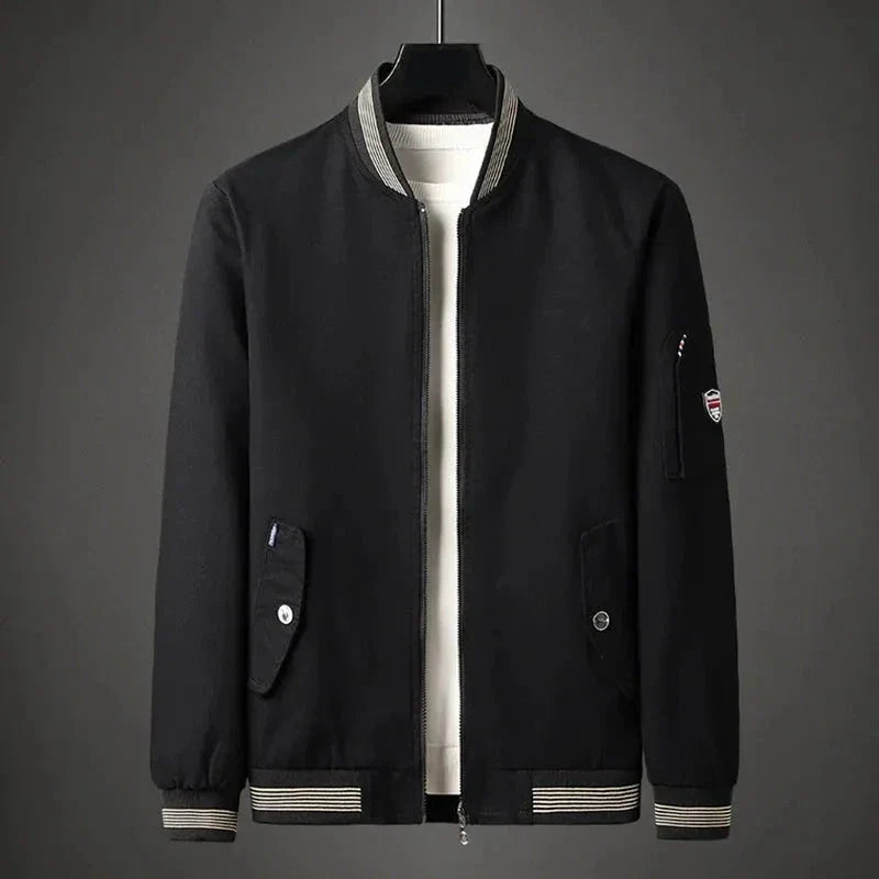 Marc Bomber Jacket For Men By TrendAura Tailored Fit With Ribbed Cuffs And Hem Versatile Everyday Style