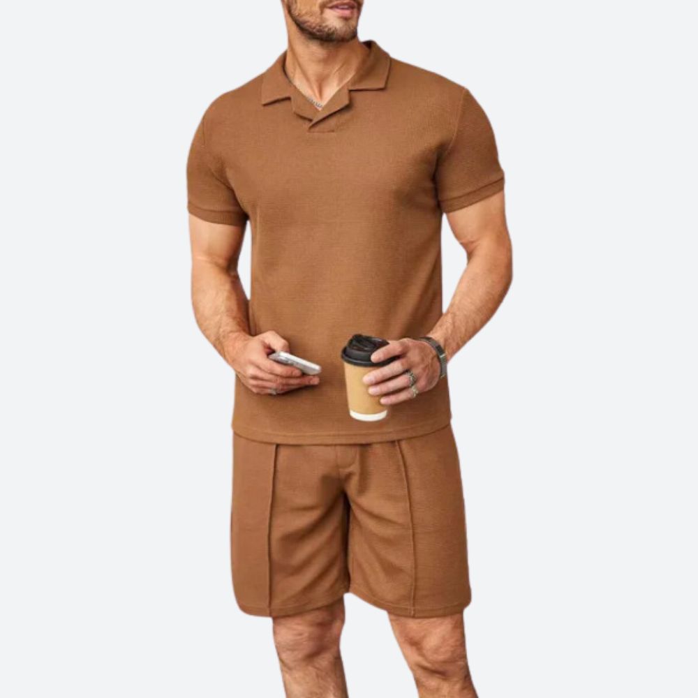 Lars Mens Casual Set Comfort Fit Versatile Style For Everyday Wear Ideal For Work And Weekend Outings