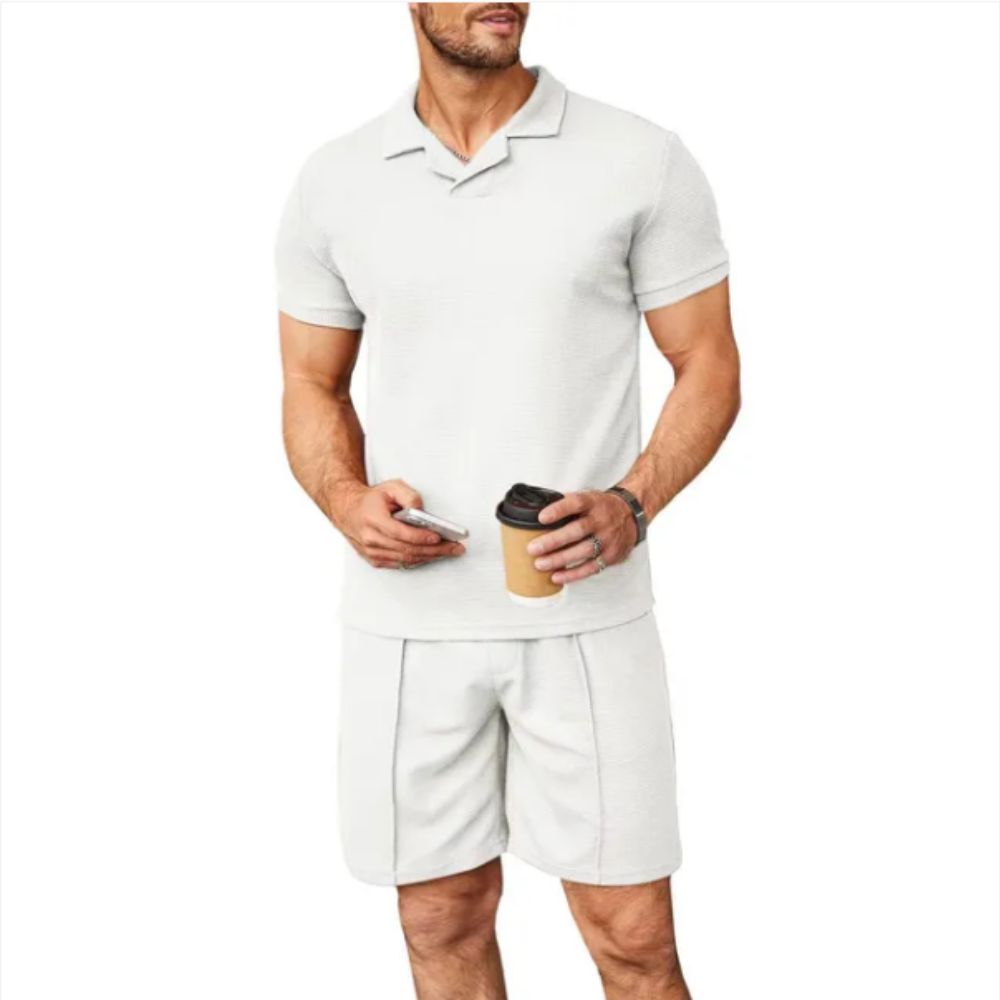Lars Mens Casual Set Comfort Fit Versatile Style For Everyday Wear Ideal For Work And Weekend Outings