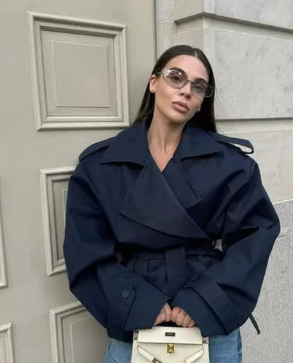 Lily Cropped Trench Coat