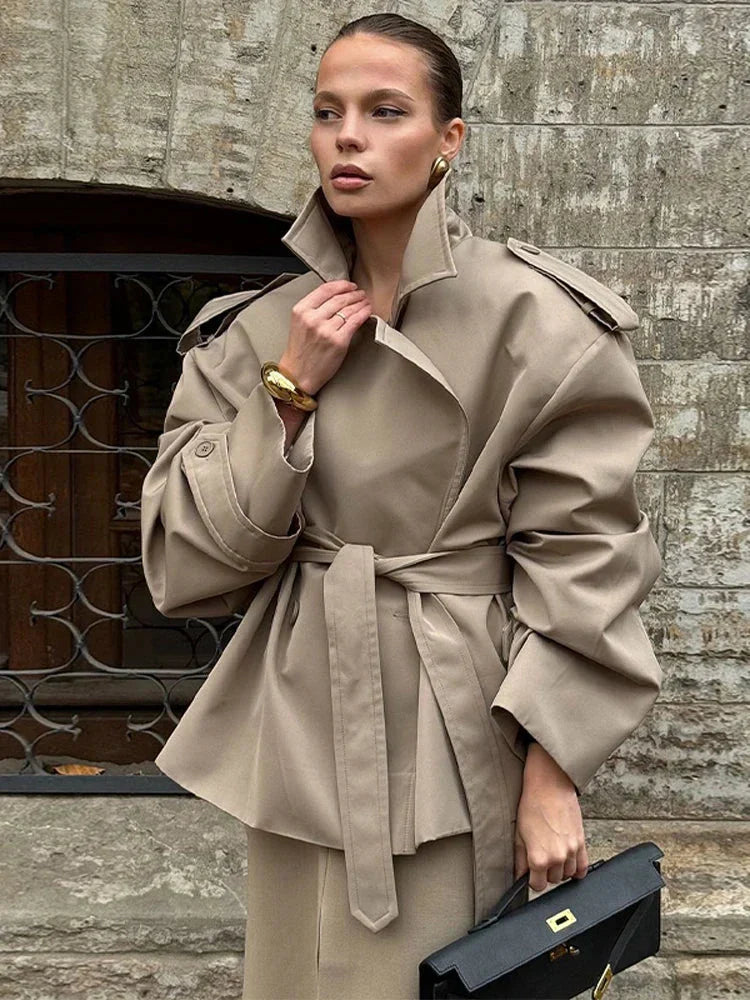 Lily Cropped Trench Coat