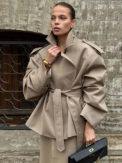 Lily Cropped Trench Coat