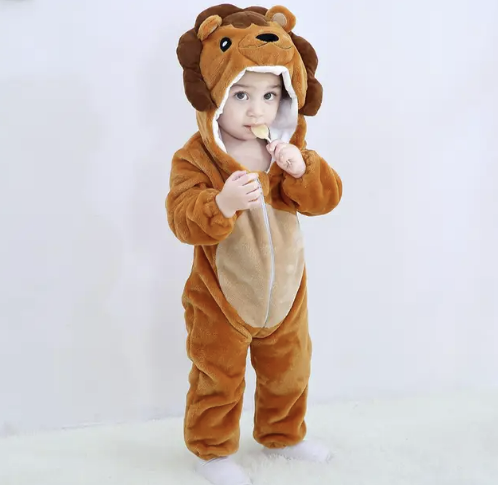 JungleBuddies Baby Onesies Adorable Hooded Animal Outfits Soft Breathable Comfort For Toddlers
