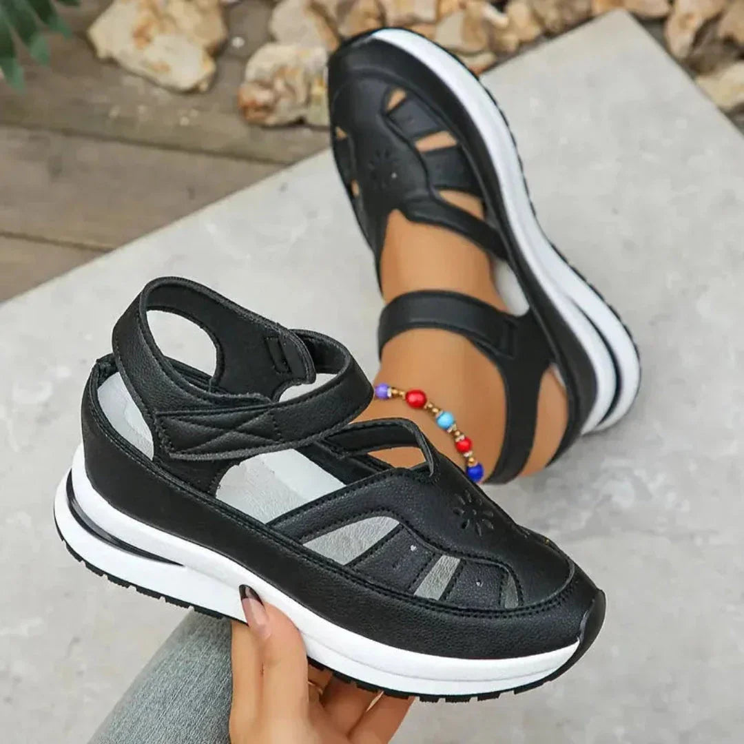 Lira Cut-Out Velcro Sandals