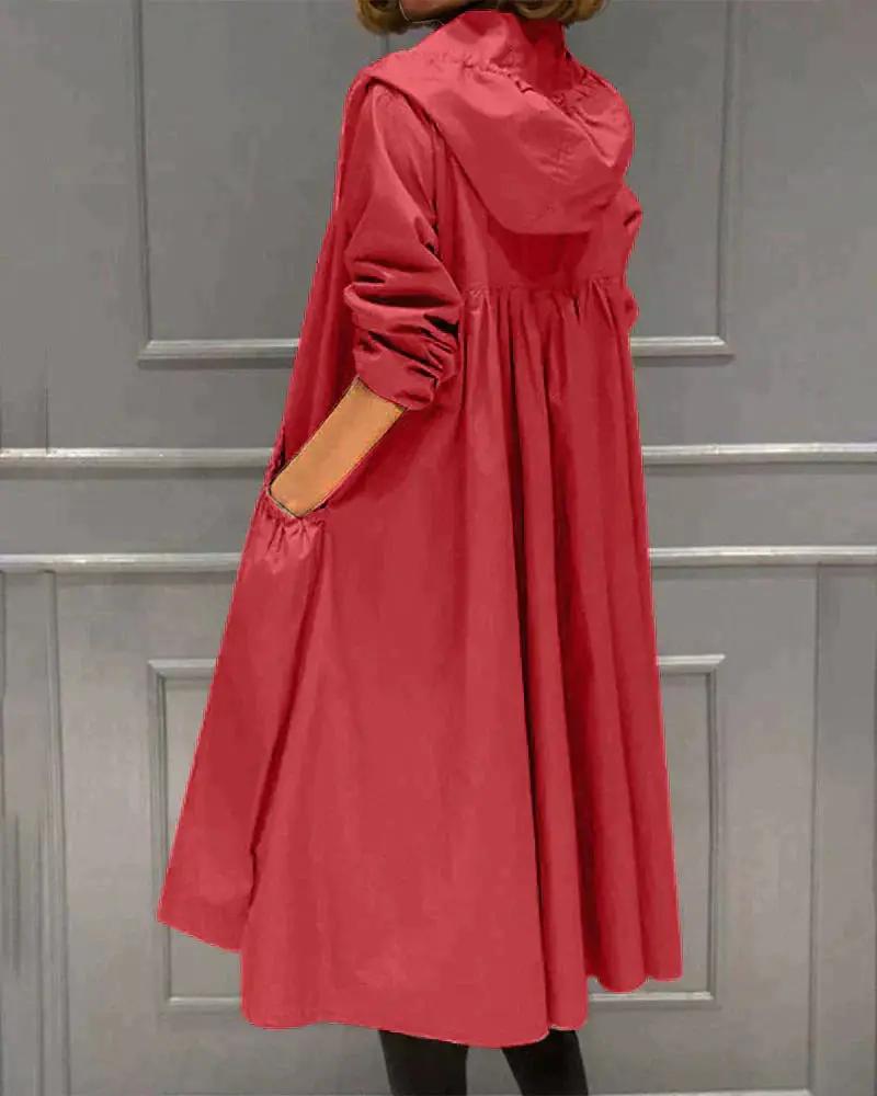 Long Waterproof Raincoat for Women – Stylish & Weather-Resistant