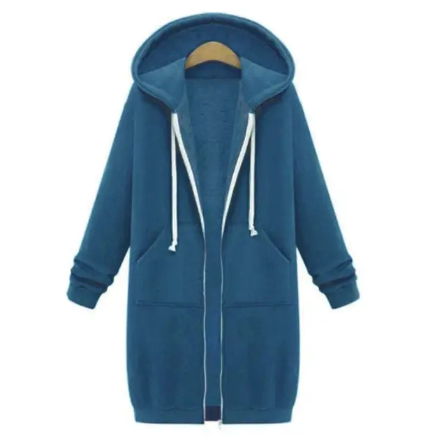 Longline Zip Hoodie for Women – Cozy & Versatile Layering Piece