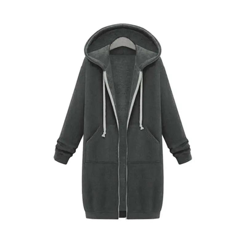 Longline Zip Hoodie for Women – Cozy & Versatile Layering Piece