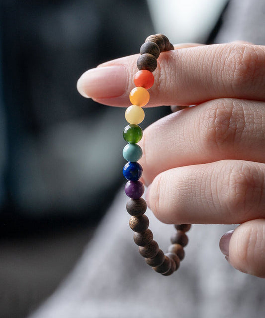 Bracelet Xiaomi en perles arc-en-ciel faites à la main - TrendAura
