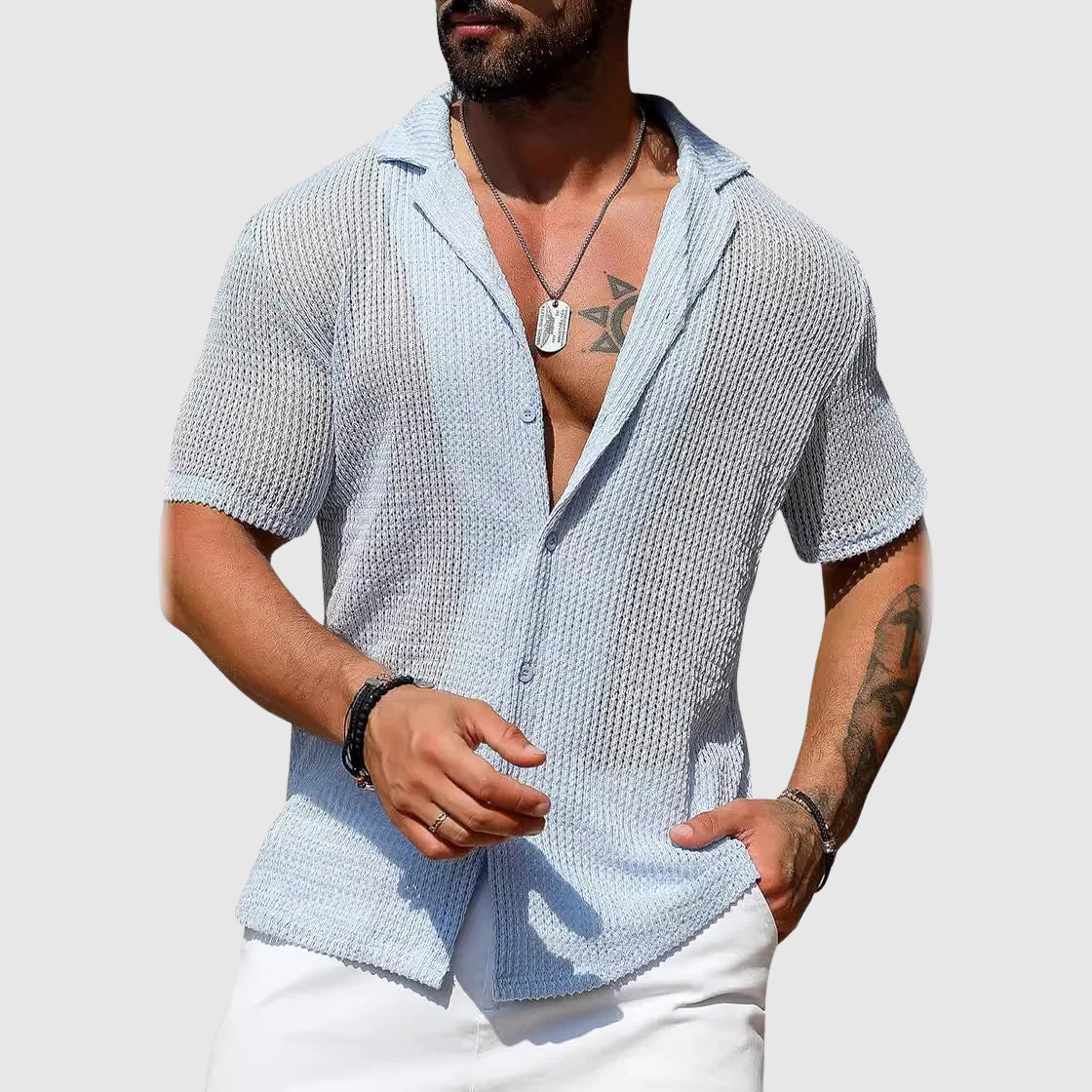 Lorenzo Vitali Hollow Knit Shirt