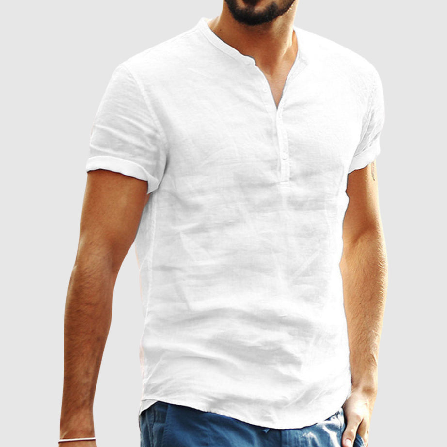Lorenzo Vitali Linen V-Neck Shirt