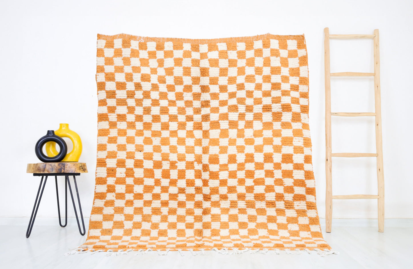 Lounis Moroccan Checkered Rug 5'2" x 5'4" - TrendAura