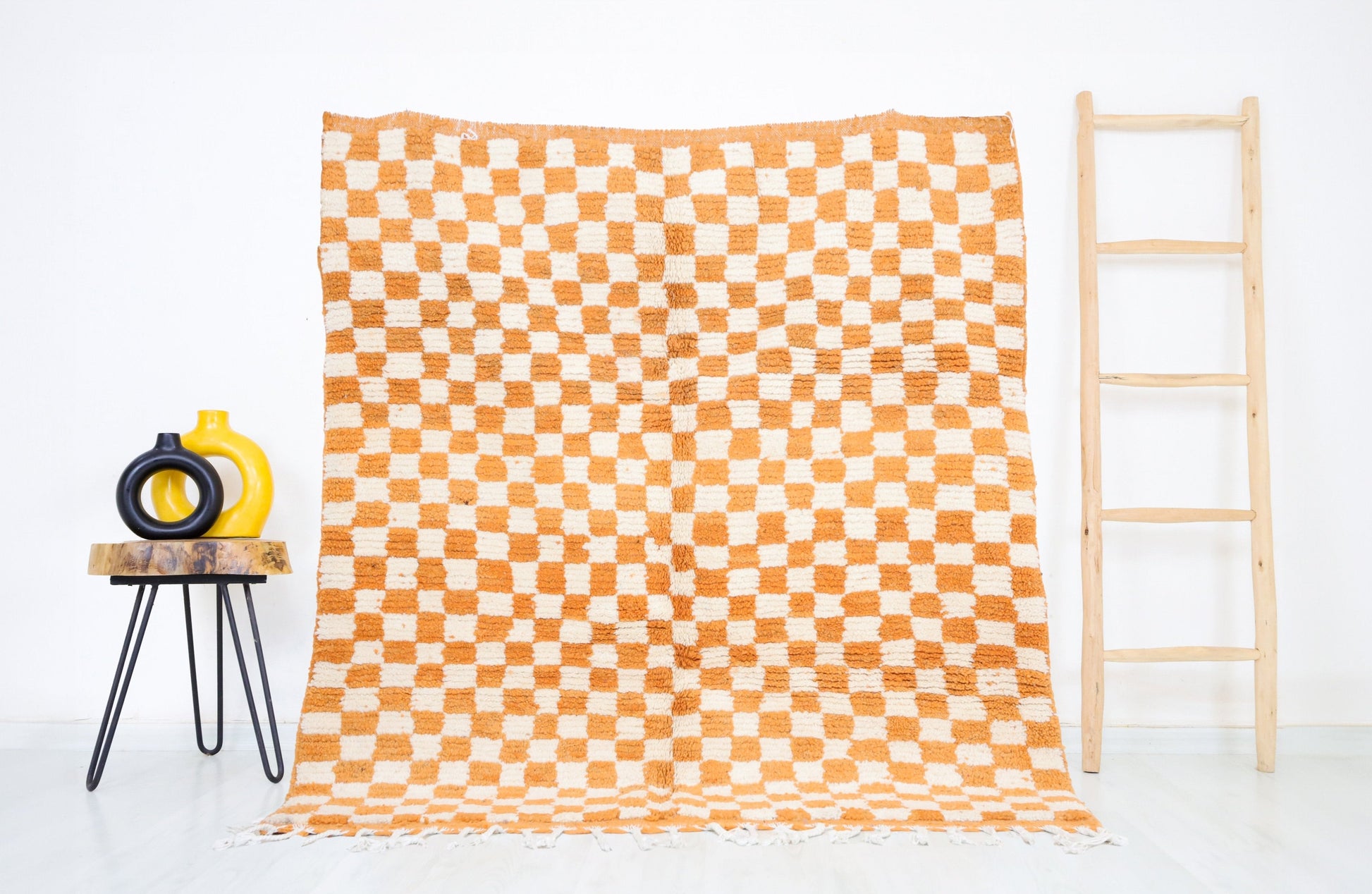 Lounis Moroccan Checkered Rug 5'2" x 5'4" - TrendAura