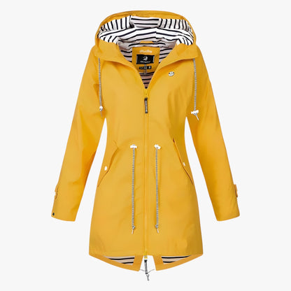 Beatrice | Waterproof parka - adjustable fit with striped hood lining